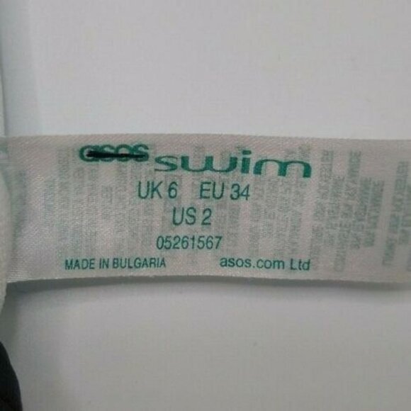 ASOS Swim Strappy Bikini Top Dalmation Print Sz 2 - Picture 2 of 7